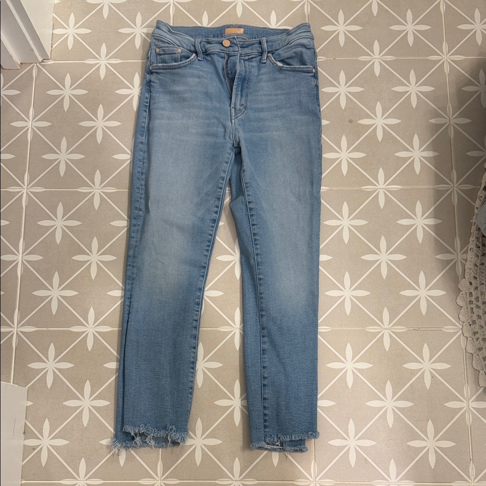 MOTHER Light Wash Ankle Jeans
